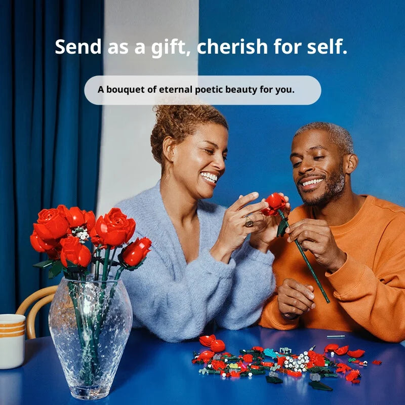 LEGO Building Blocks Assemble 10328 Rose Bundles Eternal Flowers Boys and Girls Toys Birthday Christmas Gifts