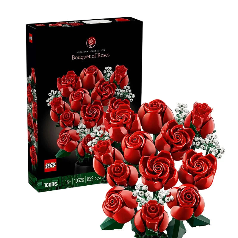 LEGO Building Blocks Assemble 10328 Rose Bundles Eternal Flowers Boys and Girls Toys Birthday Christmas Gifts