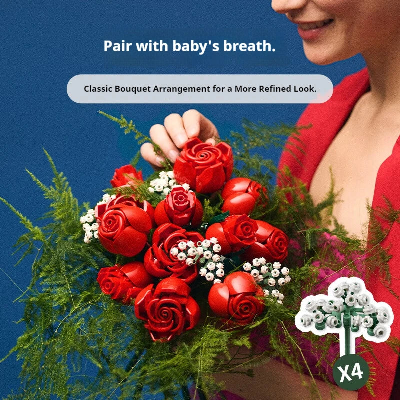 LEGO Building Blocks Assemble 10328 Rose Bundles Eternal Flowers Boys and Girls Toys Birthday Christmas Gifts